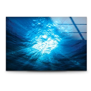 Tempered Glass Undersea Wall Art, Large Aquarium Glass Print