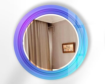 Tempered Glass Mirror Gift-Round Wall Mirror for Bathroom-Circle Mirror Wall Decor for Bedroom-Circle Bathroom Mirror for Vanities