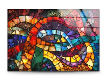 Arte mural en vidrieras: vidrio templado, decoración moderna.