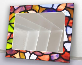 Handmade LED Bathroom Mirror: Tempered Glass Illuminated Wall Decor