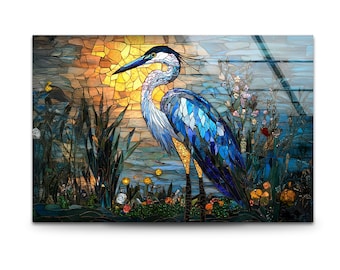 イギリスのカワセミのプリント - ガラスモザイクカワセミ - 限定