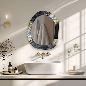 Tempered Glass Mirror Gift, Round Wall Mirror for Bathroom, Circle Mirror Wall Decor for Bedroom, Circle Bathroom Mirror for Vanities