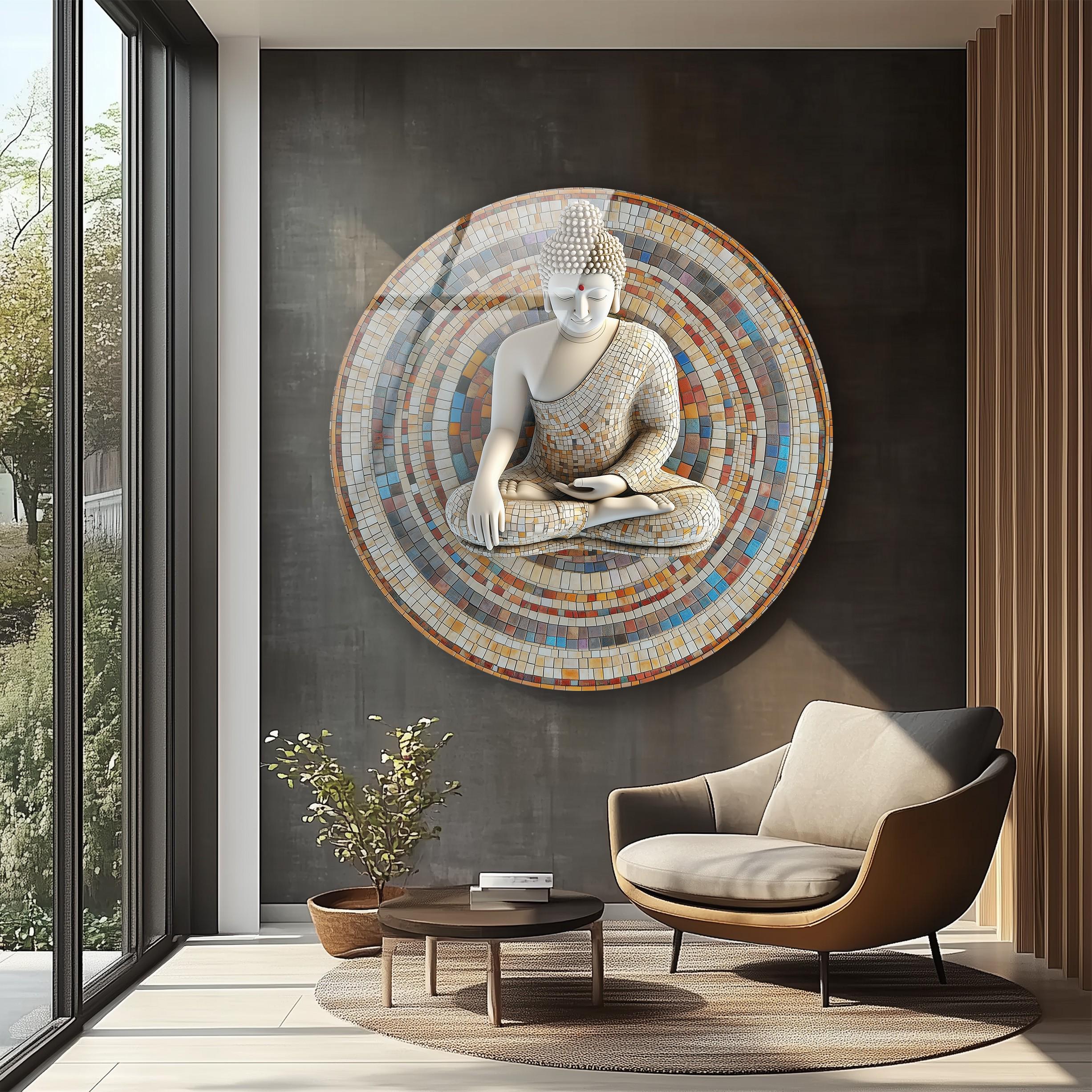 DECLINA, Tableau Toile Imprimée Zen, Tableau Décoratif Zen Fleurs Et Bouddha 220x120 Cm 89587402