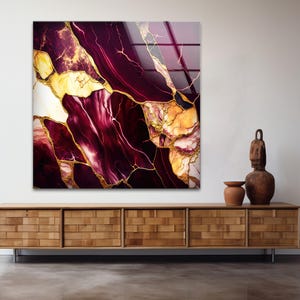 a painting on a wall in a room