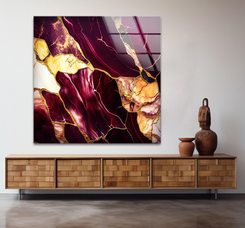 a painting on a wall in a room