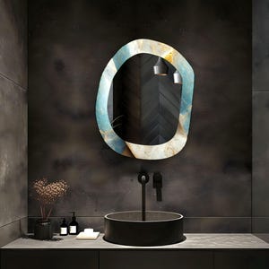 Tempered Glass Mirror Gift, Round Wall Mirror for Bathroom, Circle Mirror Wall Decor for Bedroom, Circle Bathroom Mirror for Vanities