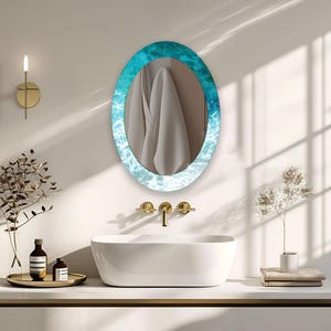 Tempered Glass Mirror Gift, Round Wall Mirror for Bathroom, Circle Mirror Wall Decor for Bedroom, Circle Bathroom Mirror for Vanities