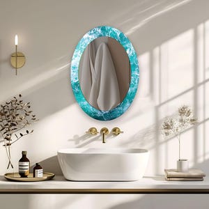 Tempered Glass Mirror Gift, Round Wall Mirror for Bathroom, Circle Mirror Wall Decor for Bedroom, Circle Bathroom Mirror for Vanities