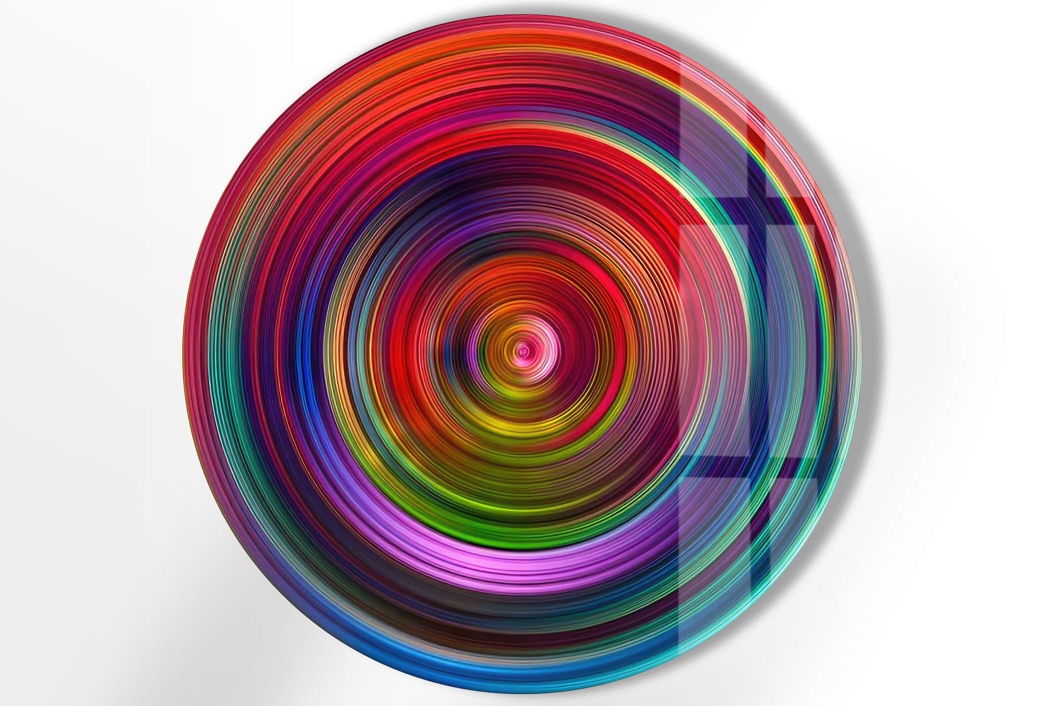 Tempered Glass Wall Artred Round Wall Art Giftcircle Wall Artglass