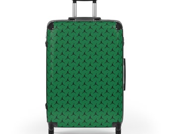 Jumpman Logo Pattern Design Suitcase - Dark Green & Black