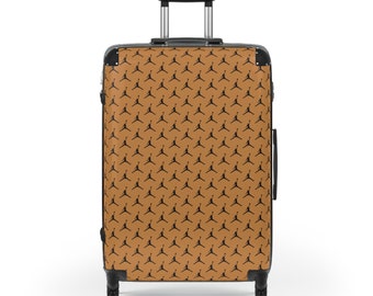 Jumpman Logo Pattern Design Suitcase - Light Brown & Black