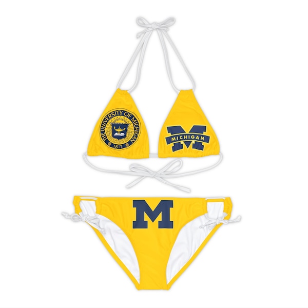 Designer Swimwear By T6X ArtWorX -U of M Strappy Bikini Set