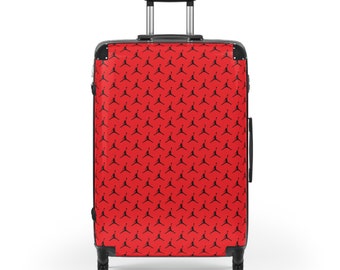 Jumpman Logo Pattern Design Suitcase - Red & Black