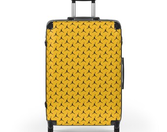 Jumpman Logo Pattern Design Suitcase - Yellow & Black