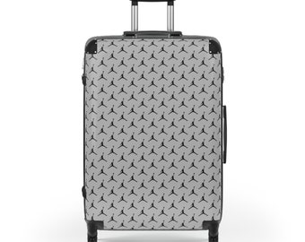 Jumpman Logo Pattern Design Suitcase - Light Grey & Black