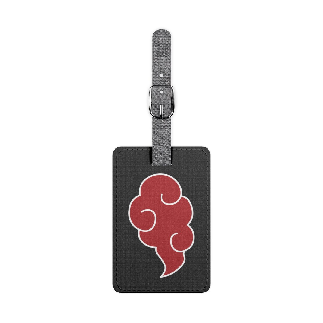 Naruto Akatsuki Red Cloud Saffiano Polyester Luggage Tag, Rectangle - Etsy