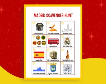 Madrid Scavenger Hunt/Treasure Hunt, Spain Bachelor/ette Activity, Travel Activity for Kids, Game for Adults and Kids