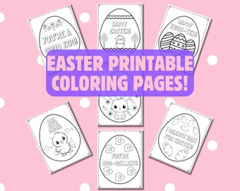 Easter Coloring Pages for Kids, Easter Activity (Digital Download)