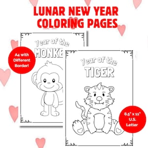 Lunar New Year Coloring Pages, Chinese New Year Coloring Pages, Chinese New Year Kids Activities, Year of the Dragon Coloring Page