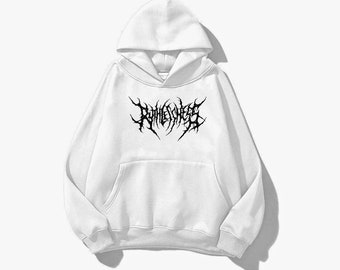 Gothic White Hoodie - Oversized Hoodie - Streetwear Cool Hoodie - Oversized Sweatshirt - Trendy Unisex Sweatshirt - White Fall Sweatshirt