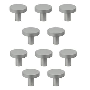 Set di 10 pomelli rotondi per mobili in metallo color argento: eleganti accessori per mobili e cassetti in stile nordico.