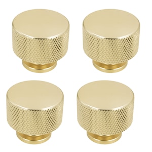 Een elegante set van 4 matzwarte aluminium meubelknoppen - perfect voor kasten, lades en ladekasten.