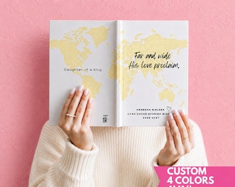 Regalo para Hermana Misionera Diario de Misión SUD Cuaderno de tapa dura personalizado Llamada a Servir Diario con Mapa Regalo de Despedida Religiosa para Niña