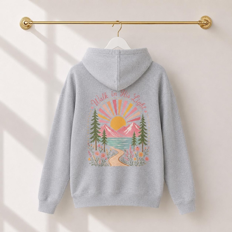 Girl Hoodie Christian Faith Design Camp Sweatshirt School Clothing Youth Spiritual Wear Daughter Gift Soft Fleece Pullover image 7