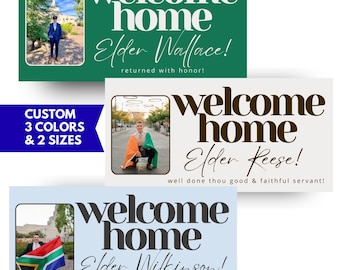 Welcome Home Sign Missionary Banner Elder Homecoming Airport Printable LDS Missionary Welcome Poster Personalized Mission Celebration Sign
