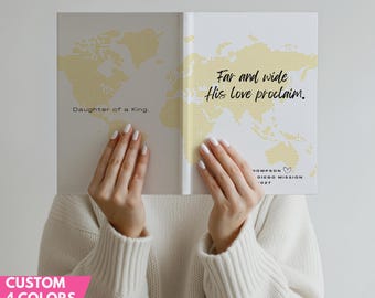 Sister Missionary Gift LDS Mission Journal Personalized Hardcover Notebook Called to Serve Map Journal Religious Farewell Present for Girl