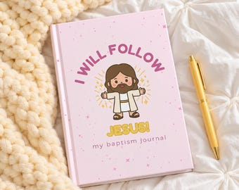 Regalo de bautismo para niña, cuaderno cristiano personalizado de tapa dura con renglones, libro de recuerdos personalizado, regalo religioso para la ceremonia de la hija.