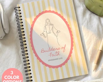LDS Young Women Journal Builders of Faith Messengers Hope Gatherers Light Lined Notebook Spiral Binding Girls Camp Gift Birthday Present