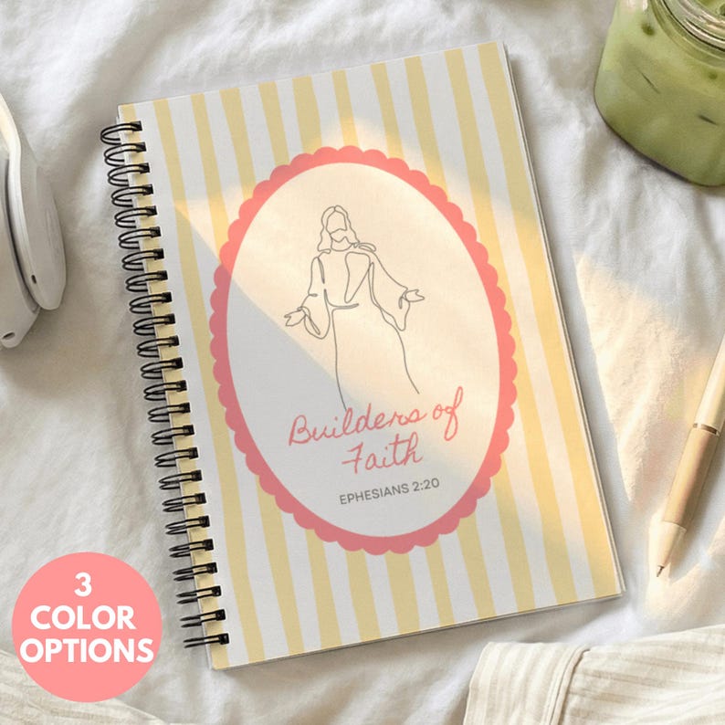 LDS Young Women Journal Builders of Faith Messengers Hope Gatherers Light Lined Notebook Spiral Binding Girls Camp Gift Birthday Present image 1