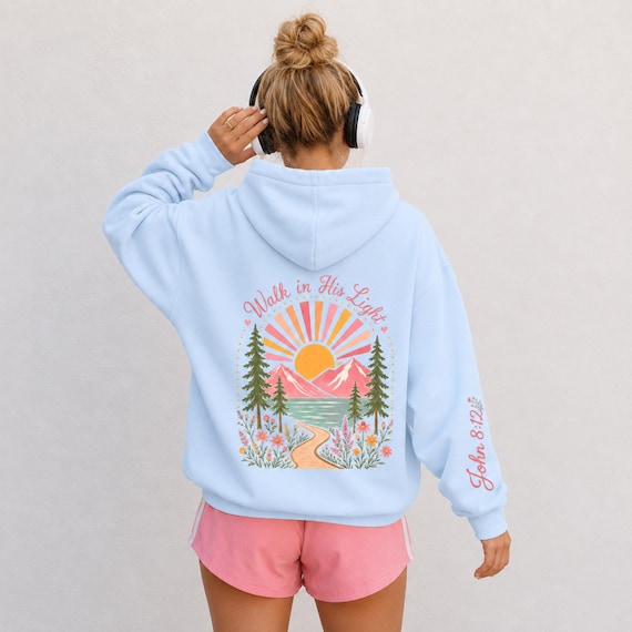 Bible Verse Hoodie Christian Sweatshirt Teen Girl Youth Camp Faith Clothing Inspirational Gift Teenage Daughter Spiritual Wear Scripture