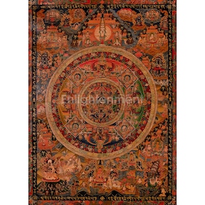 Öl lackiertes Bhaisajyaguru Thangka | Heilender Buddha | Tibetanische Medizin Buddha Malerei | Blauer Buddha | Meditationsraum Dekor | Für Schrein