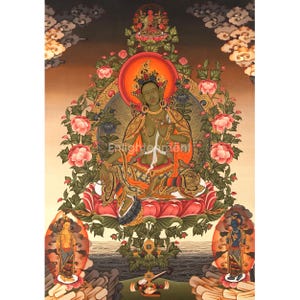 Shyamatara Artwork | Hand-Painted Tibetan Green Tara Buddhist Art | Traditional Thangka for Meditation and Protection | Spiritual Home Decor
