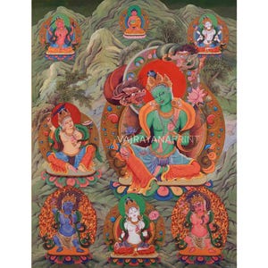 Impression traditionnelle de Thangka de Mère Tara | La représentation féminine de Bouddha sur une affiche newari de Zazzle.be Liste d'envies Vous avez des idées ? la spiritualité rencontre l'expression artistique | Idées cadeaux