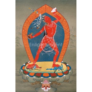 Fierce Vajrayogini Dakini Thangka | Feminine Buddhist Art for Vajrayana Practice | Authentic Iconography | Wall Décor for Practitioners