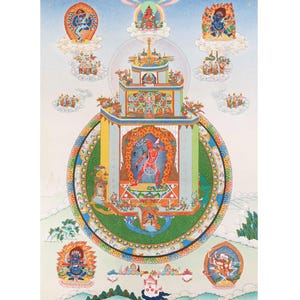 Vajrayogini Mandala Thangka High Quality Giclee Canvas Print | Immerse in Divine Feminine Energy and Mandala Magic | Sacred Space Decoration