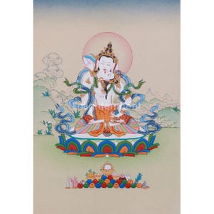 Purification Deity Vajrasattva Thangka | Sacred Tibetan Buddhist Painting for Karma Cleansing, Meditation, Spiritual Healing, and Protection