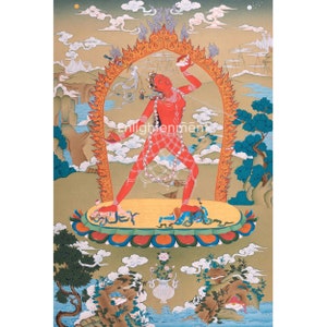 Tibetan Wrathful Deity Vajrayogini Thangka | Hand Painted Traditional Thangka Of The Divine Feminine | Artwork of Tantric Grace