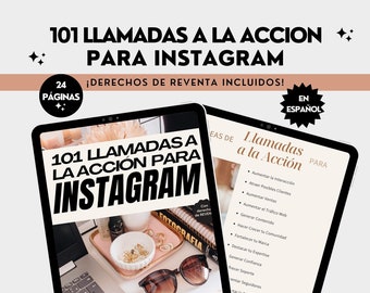 101 Llamadas a la Acción para Instagram | Marketing Digital | Libro Electronico | MRR | PLR | Redes Sociales | Estrategia de Contenido