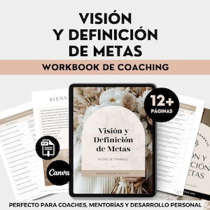 Vision y Definicion de Metas Hojas de Trabajo Coaching Checklists Recursos Digitales Coaches Goal Setting Worksheet Life Coaching Planner