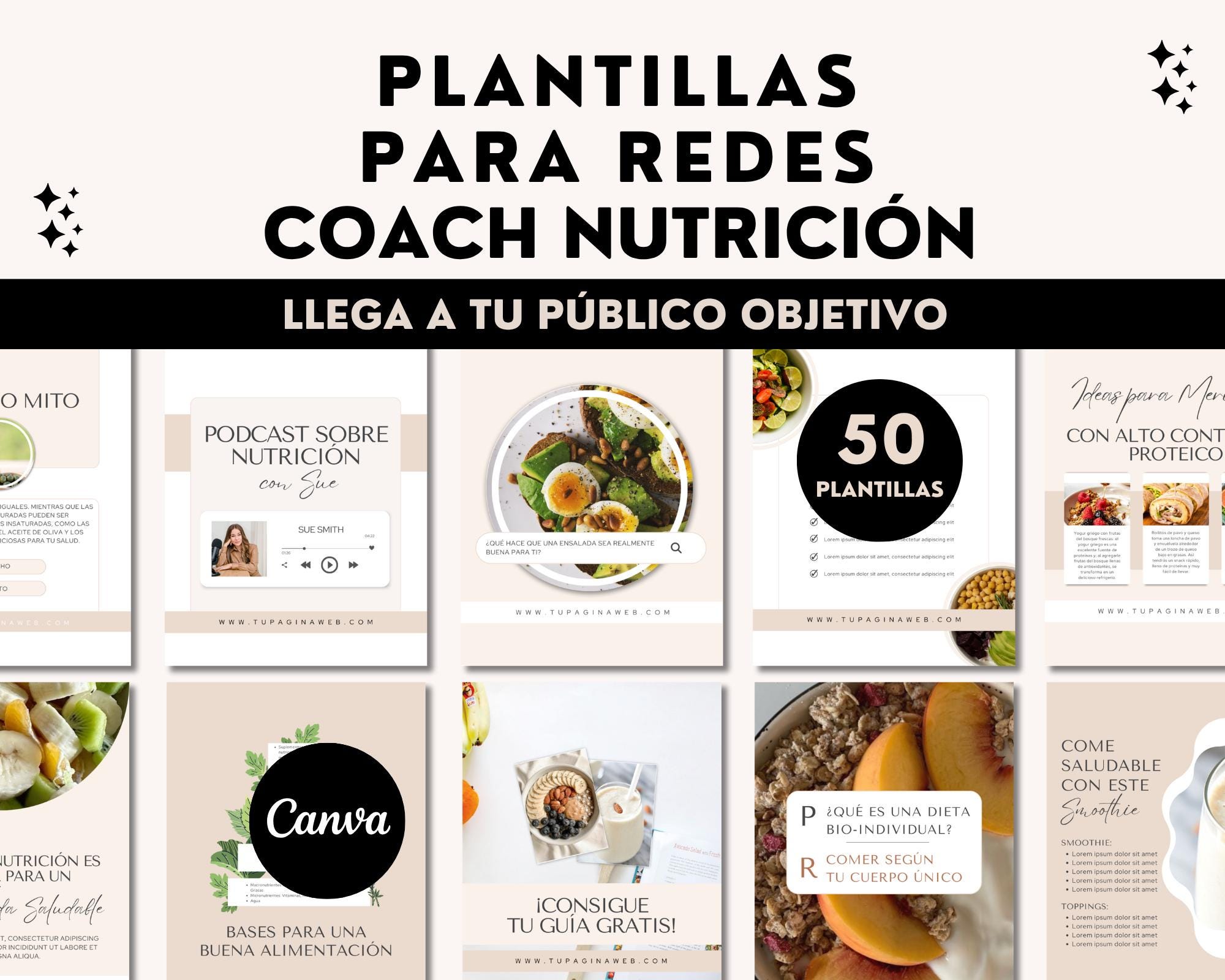 Nutrition Instagram Post Templates Health Coach Social Media Bundle ...