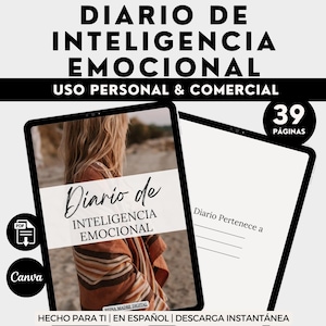 Diario de Inteligencia Emocional Autoconciencia, Cuaderno, Planificador, Terapia, Límites, Descarga Digital, Español
