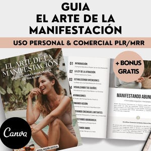 El Arte de la Manifestacion, Derechos de reventa, emprendedores, Mujeres, PLR, Plantilla Canva, guia descargable editable, en Español