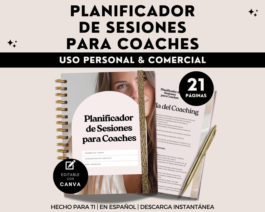 Coaching Session Planner Workbook for Coaches Coaching Planner in ...