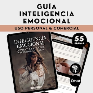Emotional Intelligence, Self Awareness, Self Care, Coach Therapy, Terapia, Coaching Template Coach Canva eBook, Spanish