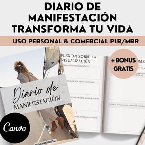 PLR MRR Diario de Manifestacion Español Ley de la Atracción Planificador Autoayuda Gratitud Coaching Derechos Maestros Sueños Salud Mental