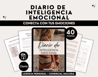 Diario de Inteligencia Emocional Autoconciencia, Cuaderno, Planificador, Terapia, Límites, Descarga Digital, Español